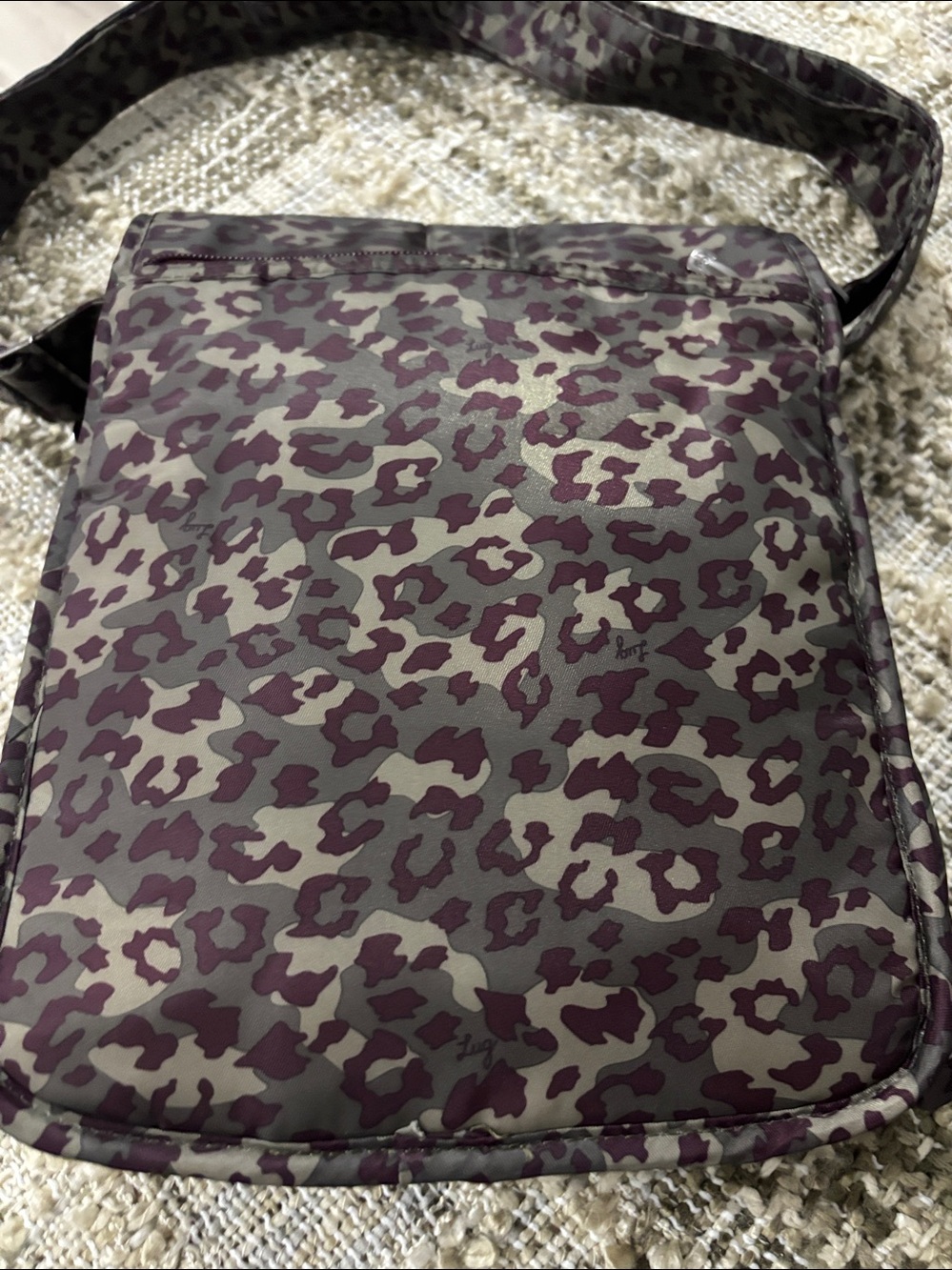 lug Olive and Plum Leopard Print Crossbody Bag - Picture 7 of 13